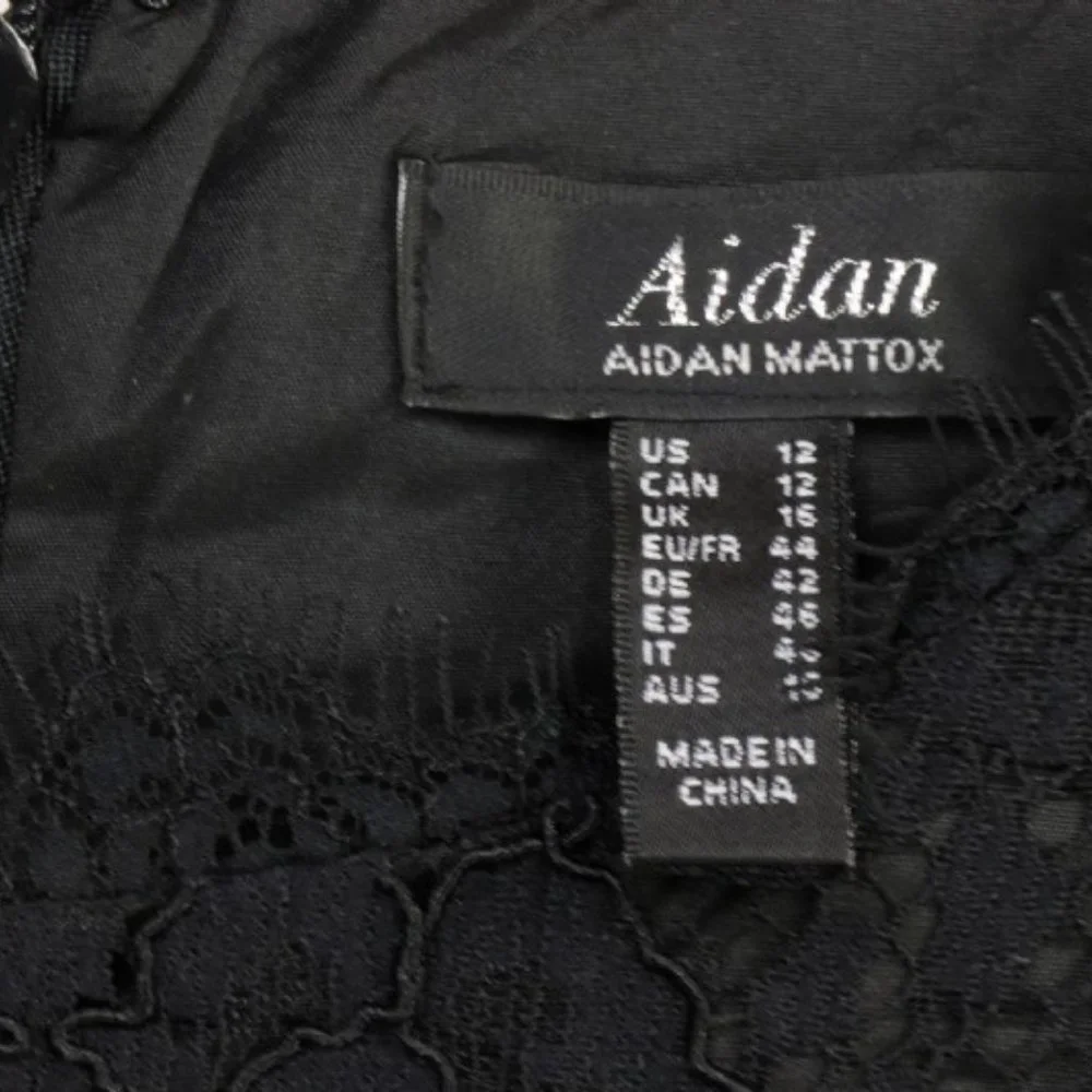 NWT Aidan Mattox Floral Lace Metallic Jacquard 12 - Picture 8 of 10